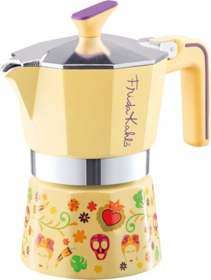 Pedrini 3TZ Frida Kahlo 3 személyes Kotyogós kávéfőző - Sárga