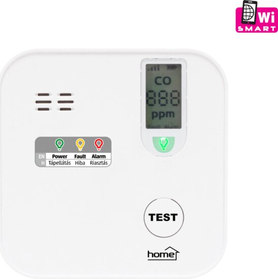 Home by Somogyi CO10SMART Tuya Wifi Okos Szén-Monoxid Érzékelő - Fehér
