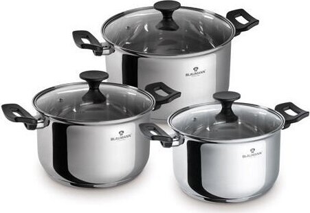 Blaumann BL-3863 Rozsdamentes Acél Edénykészlet - Ezüst (6 részes) Blaumann BL-3863 Rozsdamentes Acél Edénykészlet - Ezüst (6 részes)
