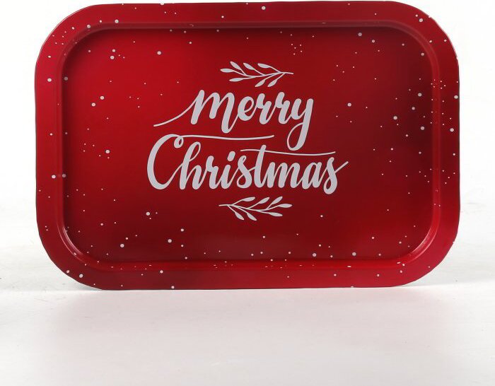 Iris 080886 Karácsonyi Merry Xmas feliratú bádog tálca 34x23 cm - Piros Iris 080886 Karácsonyi Merry Xmas feliratú bádog tálca 34x23 cm - Piros