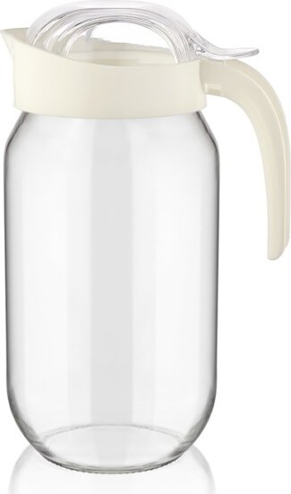 Iris C-00124 Fiore Üveg kancsó 1.0L - Fekete / elefántcsont