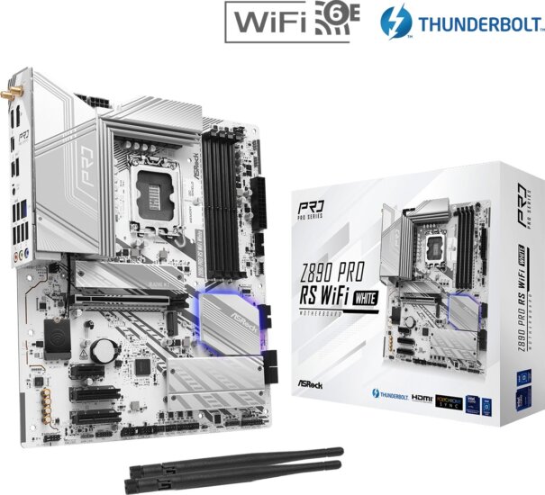 AsRock Z890 PRO RS WIFI WHITE DDR5 Intel S1851 ATX Alaplap AsRock Z890 PRO RS WIFI WHITE DDR5 Intel S1851 ATX Alaplap