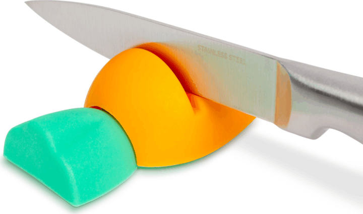 Bewello BW1029 Répa formájú Késélező 95 x 48 mm - Sárga / Zöld