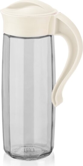 Iris C-00317 Domi Polygon Üveg kancsó 1,6L - Fekete / elefántcsont