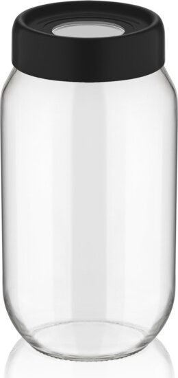 Iris C-00116 Ring Üveg ételtároló edény 1,0L - Fekete / elefántcsont / szürke