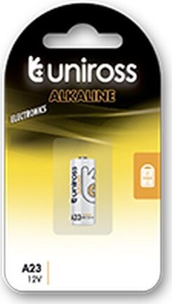 Uniross U1A23 Alkáli A23 elem 12V - (1db /csomag) Uniross U1A23 Alkáli A23 elem 12V - (1db /csomag)