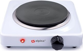 Alpina 26525 Hordozható 1 zónás Elektromos Főzőlap 1000W - Fehér