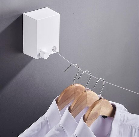 Bewello BW3017 Kihúzható fali ruhaszárító kötél 4,2m - Fehér