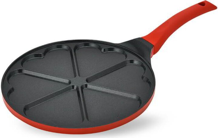 Maestro MR-1222-A Heart Palacsintasütő Serpenyő 26cm - Fekete / piros