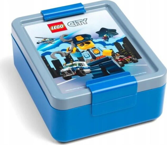 LEGO City Műanyag ételhordó Gyerek uzsonnás doboz 1,6L - Kék