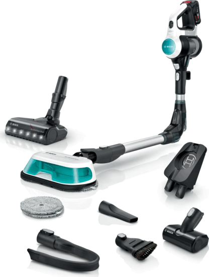 Bosch BCS71HYG3 ProHygienic Aqua Akkus porzsák nélküli Álló Felmosó porszívó - Fehér