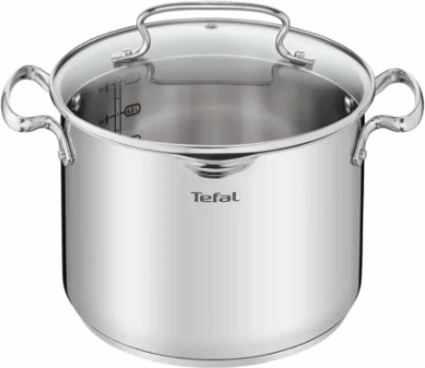 Tefal G7197956 Duetto+ Lábas Üveg fedővel 22cm / 6.1L - Inox Tefal G7197956 Duetto+ Lábas Üveg fedővel 22cm / 6.1L - Inox