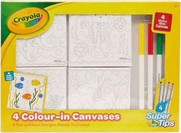 Crayola Vászonkép tengeri mintákkal, színezőfilccel