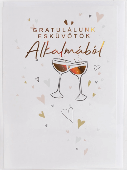 Iris Esküvői gratuláció mintás képeslap (13x19 cm)