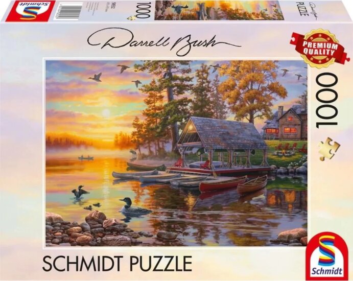 Schmidt Spiele Darrell Bush Csónakház kenuval 1000 darabos puzzle