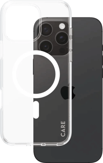 PanzerGlass Care Flagship Colors Apple iPhone 16 Pro Max Magsafe tok - Átlátszó / Fehér