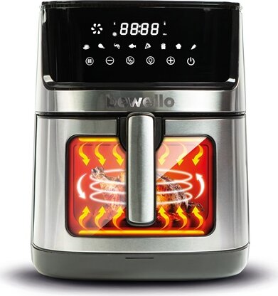 Bewello BW1002C AirFryer Forrólevegős sütő 7.5L 2000 Watt - Fekete