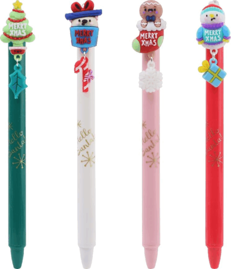 Nebuló Nyomógombos golyóstoll Karácsonyi mintával 3.változat - Többféle Nebuló Nyomógombos golyóstoll Karácsonyi mintával 3.változat - Többféle