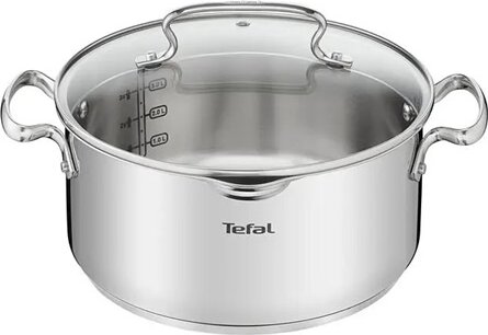 Tefal G7194656 Duetto+ Nemesacél Lábas Üveg fedővel 24cm - Inox Tefal G7194656 Duetto+ Nemesacél Lábas Üveg fedővel 24cm - Inox