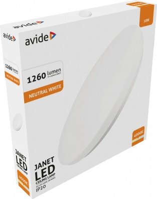 Avide ACLO33NW-18W-JAN 1260lm Falsík mennyezeti LED lámpatest - Fehér