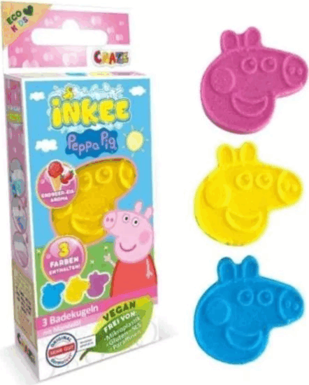 Craze 3 darabos Peppa malacos fürdőbomba csomag - Színes