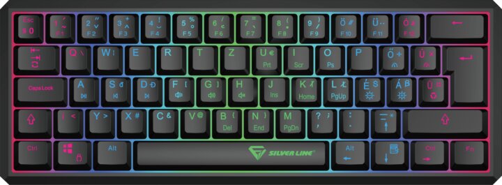 Silverline MK518 Vezetékes Gamer Mechanikus Billentyűzet RGB HUN - Fekete