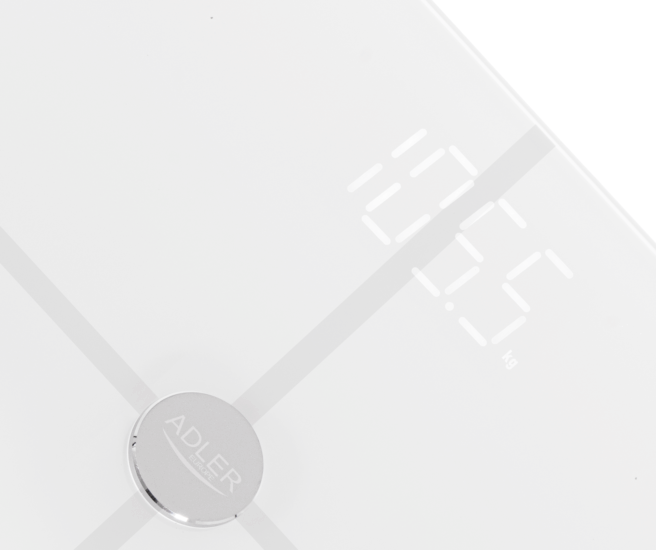 Adler AD 8187 Smart Digitális BMI személymérleg Max 180kg - Fehér