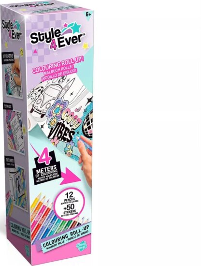 Canal Toys Style 4 Ever 4 méteres színezhető tekercsposzter ceruzákkal és matricákkal