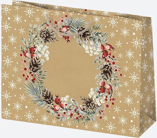 Iris Eko Karácsonyi Ajándék Papírtáska (30 x 23 cm) - Különböző mintás