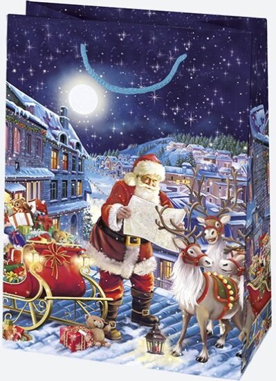 Iris Karácsonyi Ajándék Papírtáska (35 x 48 x 13 cm) - Különböző mintás