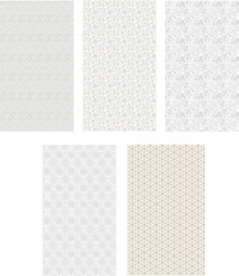 Iris Ajándék tekercses csomagoló papír (200 x 70cm) - Arany / Ezüst mintás