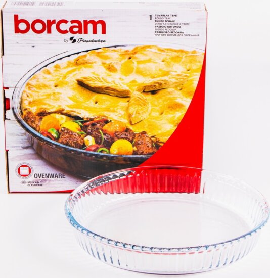 Pasabahce Borcam Bordázott hőálló üvegedény Ø 26cm 1,7L - Átlátszó