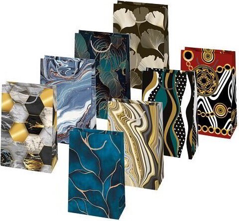 Iris Ajándék Papírtáska (16 x 24 x 7cm) - Különböző mintás Iris Ajándék Papírtáska (16 x 24 x 7cm) - Különböző mintás