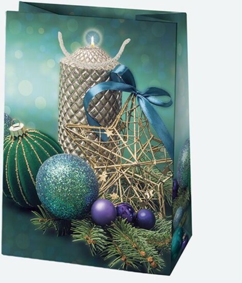 Iris Karácsonyi Ajándék Papírtáska (23 x 32 x 11cm) - Különböző mintás