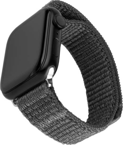 Fixed Sporty Apple Watch S1/2/3/4/5/6/7/8/9/SE1/SE2 Nylon Okosóra szíj 38/40/41mm - Sötét szürke Fixed Sporty Apple Watch S1/2/3/4/5/6/7/8/9/SE1/SE2 Nylon Okosóra szíj 38/40/41mm - Sötét szürke