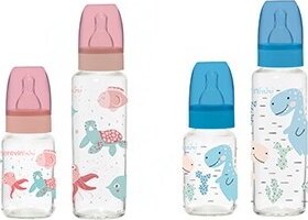 Sola Iris Műanyag Cumisüveg 2 darabos készlet - Teknős / Dinoszaurusz mintás