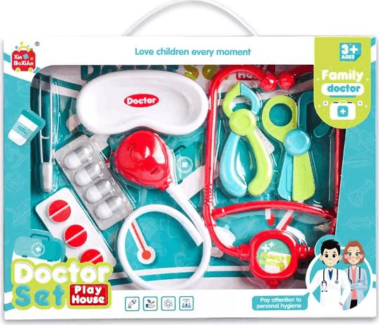 Manyuk Toys 7 darabos Orvosi eszközök játékszett dobozban