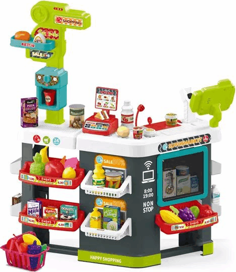 Manyuk Toys 93 darabos Szupermarket játékszett - Zöld