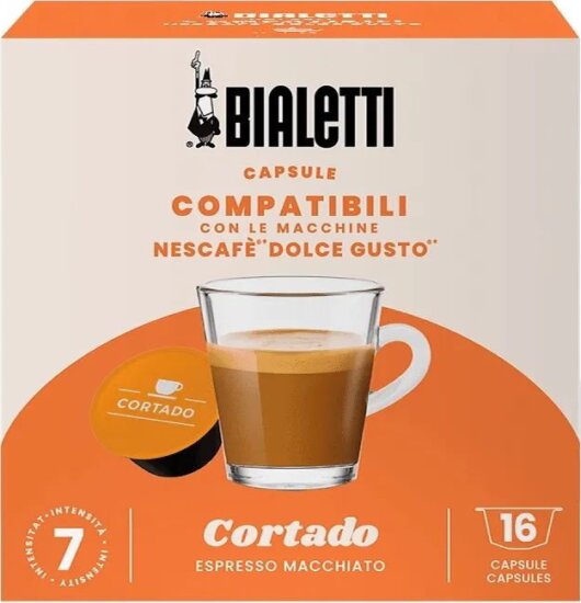 Bialetti Dolce Gusto kompatibilis Cortado Kávé kapszula 16 db Bialetti Dolce Gusto kompatibilis Cortado Kávé kapszula 16 db