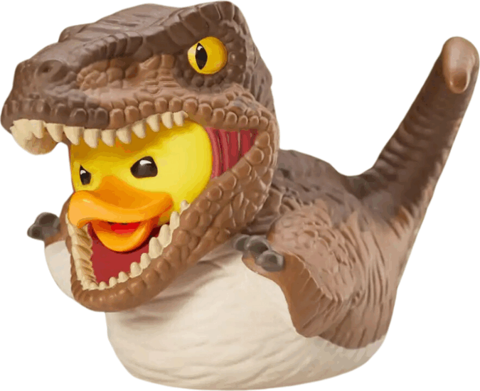 Numskull Tubbz Boxed Jurassic Park - Velociraptor Gumikacsa figura 10cm