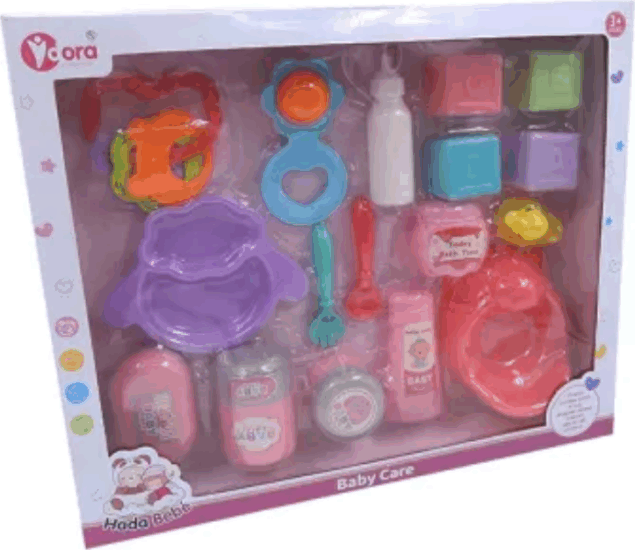 Dora 14 darabos Babaápolási kiegészítők szett lányoknak Dora 14 darabos Babaápolási kiegészítők szett lányoknak