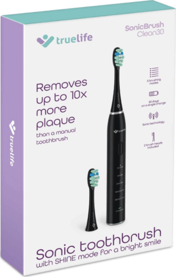 TrueLife SonicBrush Clean30 Black Elektromos Szónikus Fogkefe - Fekete