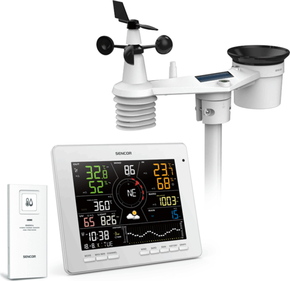 Sencor SWS 16600 SH Meteorológia állomás - Fehér Sencor SWS 16600 SH Meteorológia állomás - Fehér