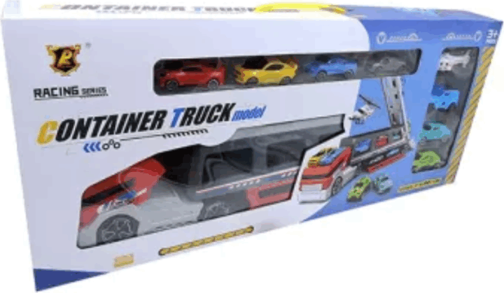 Multifunkciós Parkolóvá átalakítható kamion játékkészlet 7db kisautóval