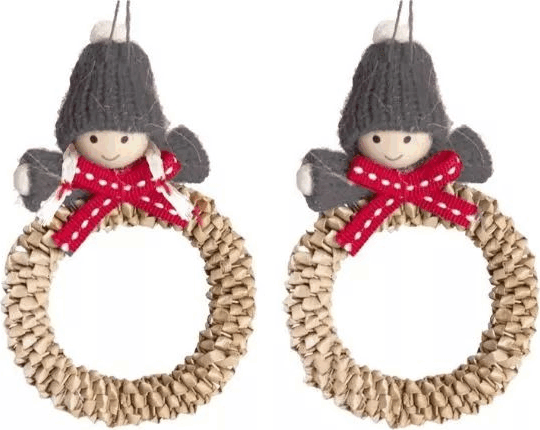 Karácsonyi Figurás ajtódísz Karácsonyi Dekoráció 10cm - Többféle