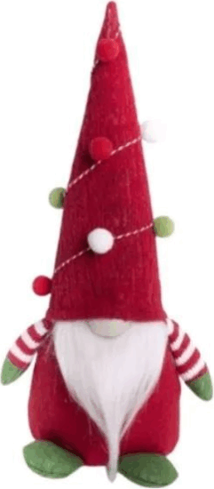 Filc Karácsonyi manó Karácsonyi Dekoráció 35cm - Piros / Zöld