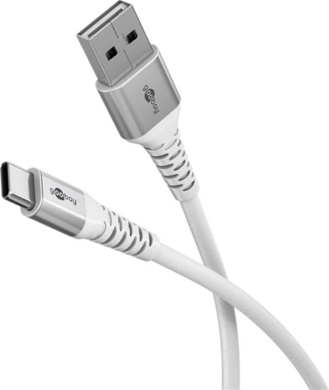Goobay 74532 USB-C apa - USB-A apa 2.0 Adat és töltőkábel 3m - Fehér