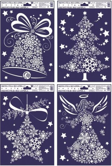 Plus Line Karácsonyi motívumos Dekorációs ablakmatrica 27x20cm - Többféle Plus Line Karácsonyi motívumos Dekorációs ablakmatrica 27x20cm - Többféle