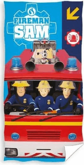 Sam a tűzoltó Tűzoltóautó fürdőlepedő - 70 x 140 cm