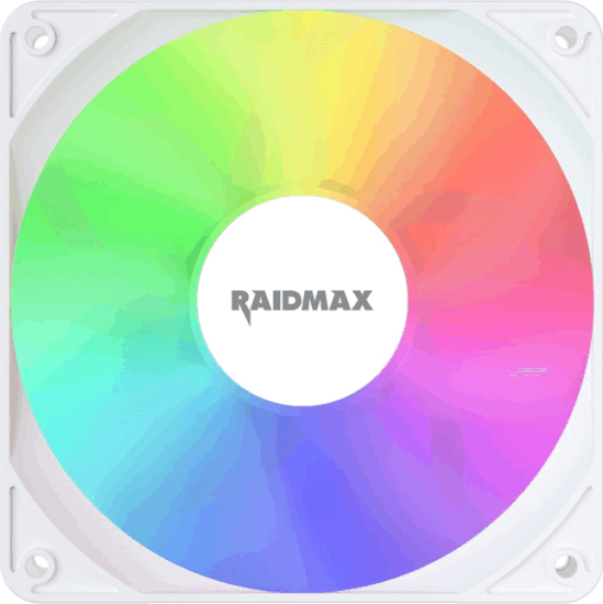 RaidMax X-AIR PWM RGB 120x120x25 ARGB LED Rendszerhűtő ventilátor - Fehér RaidMax X-AIR PWM RGB 120x120x25 ARGB LED Rendszerhűtő ventilátor - Fehér